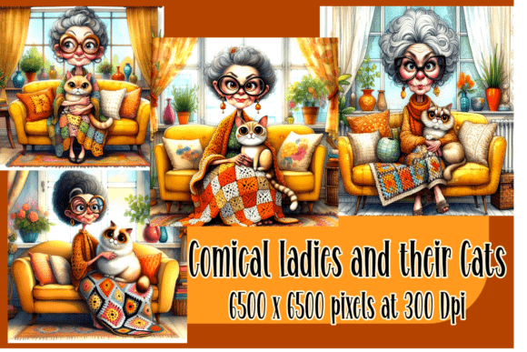 Download Quirky Grannies &amp; Their Whimsy Cats - Premium Resources