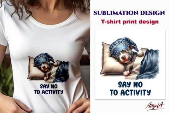 Download Sleeping Pit Bull / Funny T Shirt Print - T shirt Collection