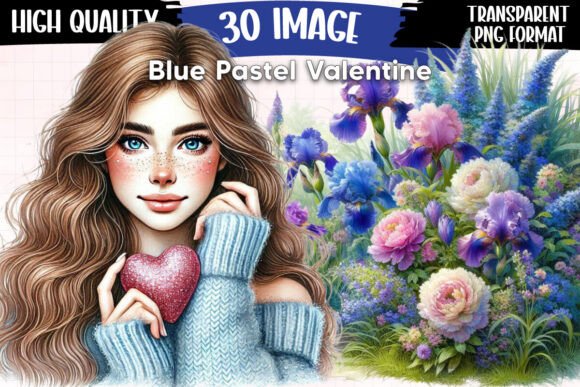 Download Blue Pastel Valentine Clipart P1 - Pastel valentine clipart Collection