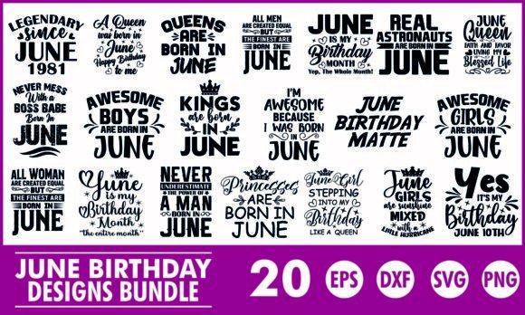 Download June Birthday SVG Designs Bundle T Shirt - T shirt Collection