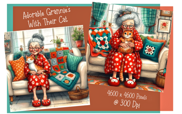 Download Quirky Grannies &amp; Their Whimsy Cats - Premium Resources