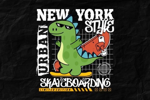 Download Skateboard Dinosaur Urban T Shirt Print - T shirt Collection